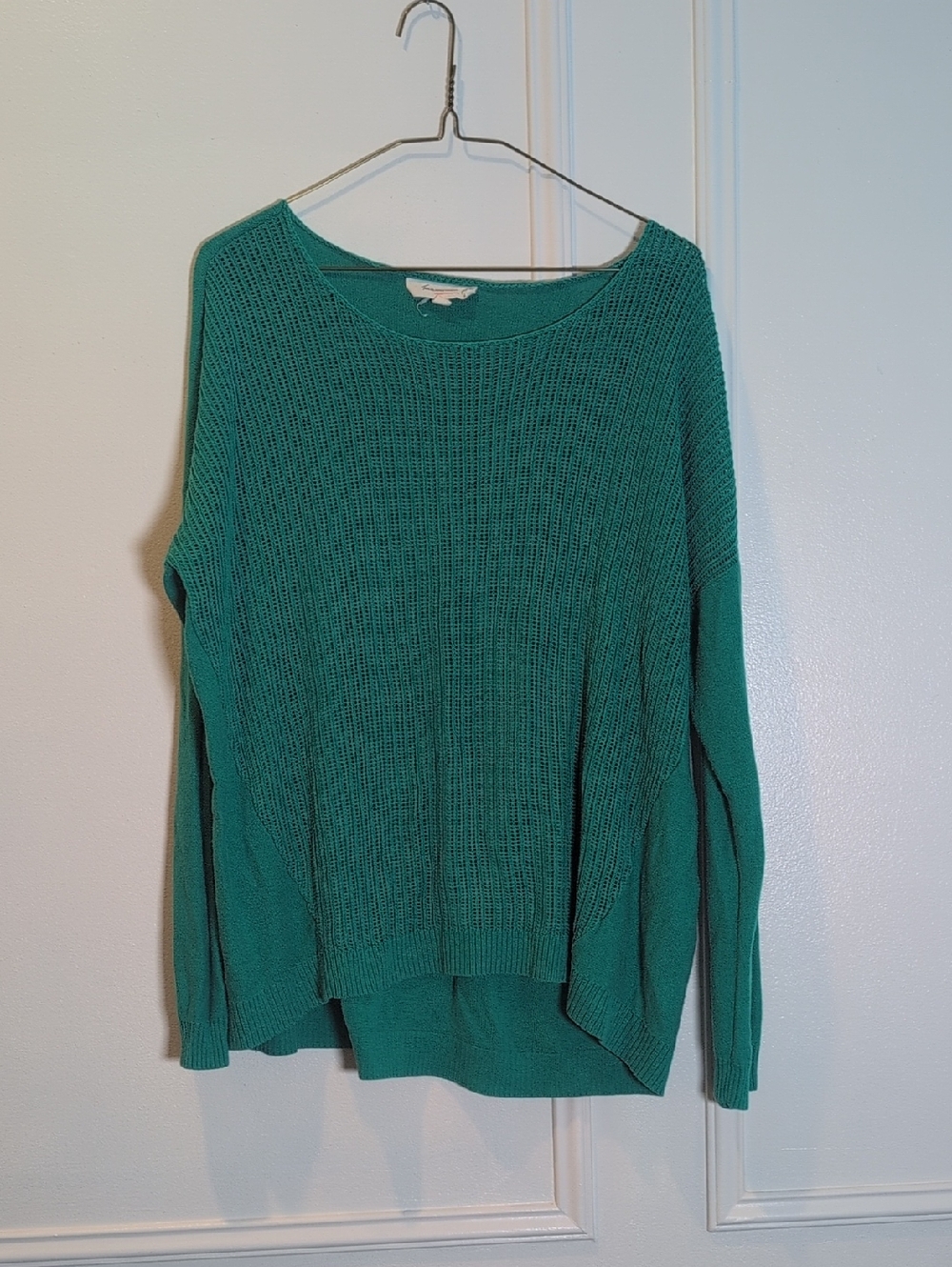 Two by Vince Camuto Teal Scoop Neck Knit Sweater